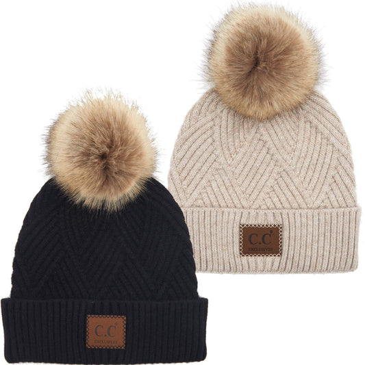 Funky Junque Pom Beanie for Women