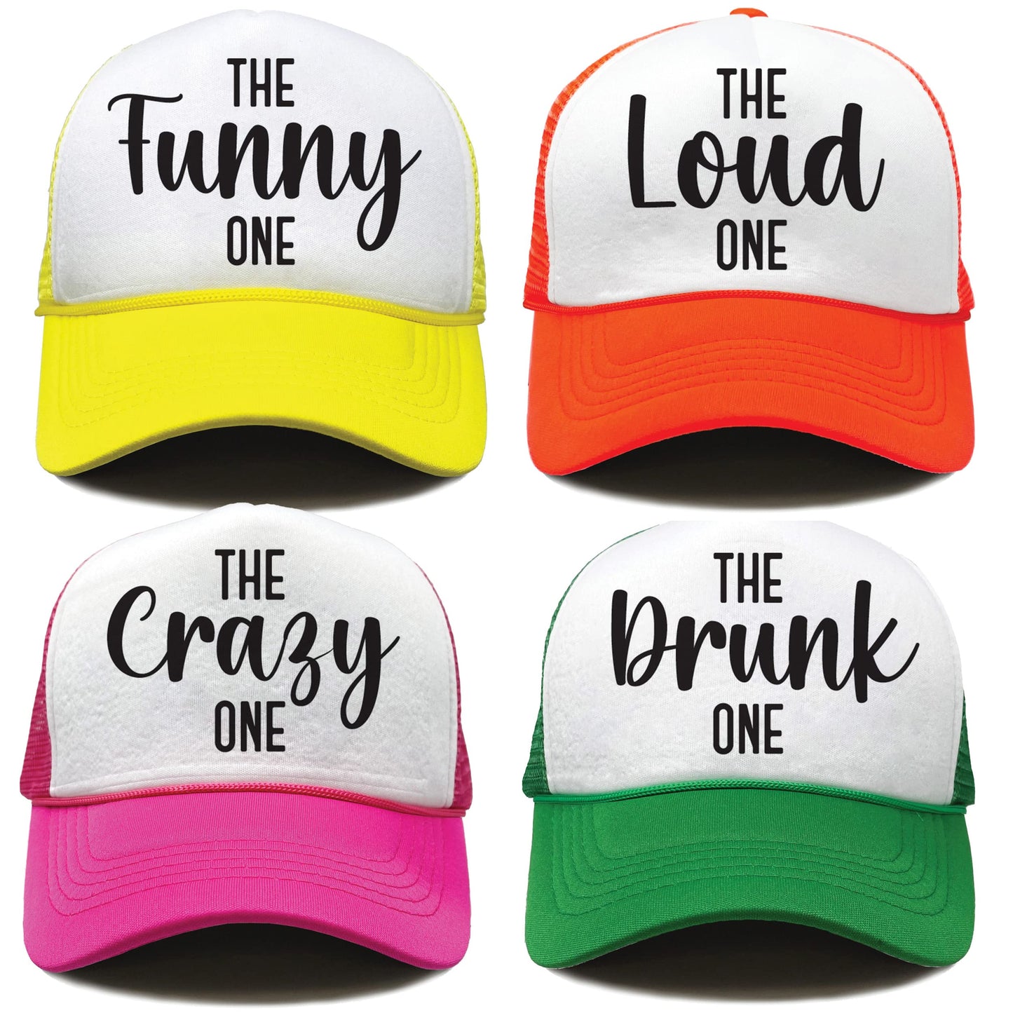 The One Party Trucker Hats by Funky Junque