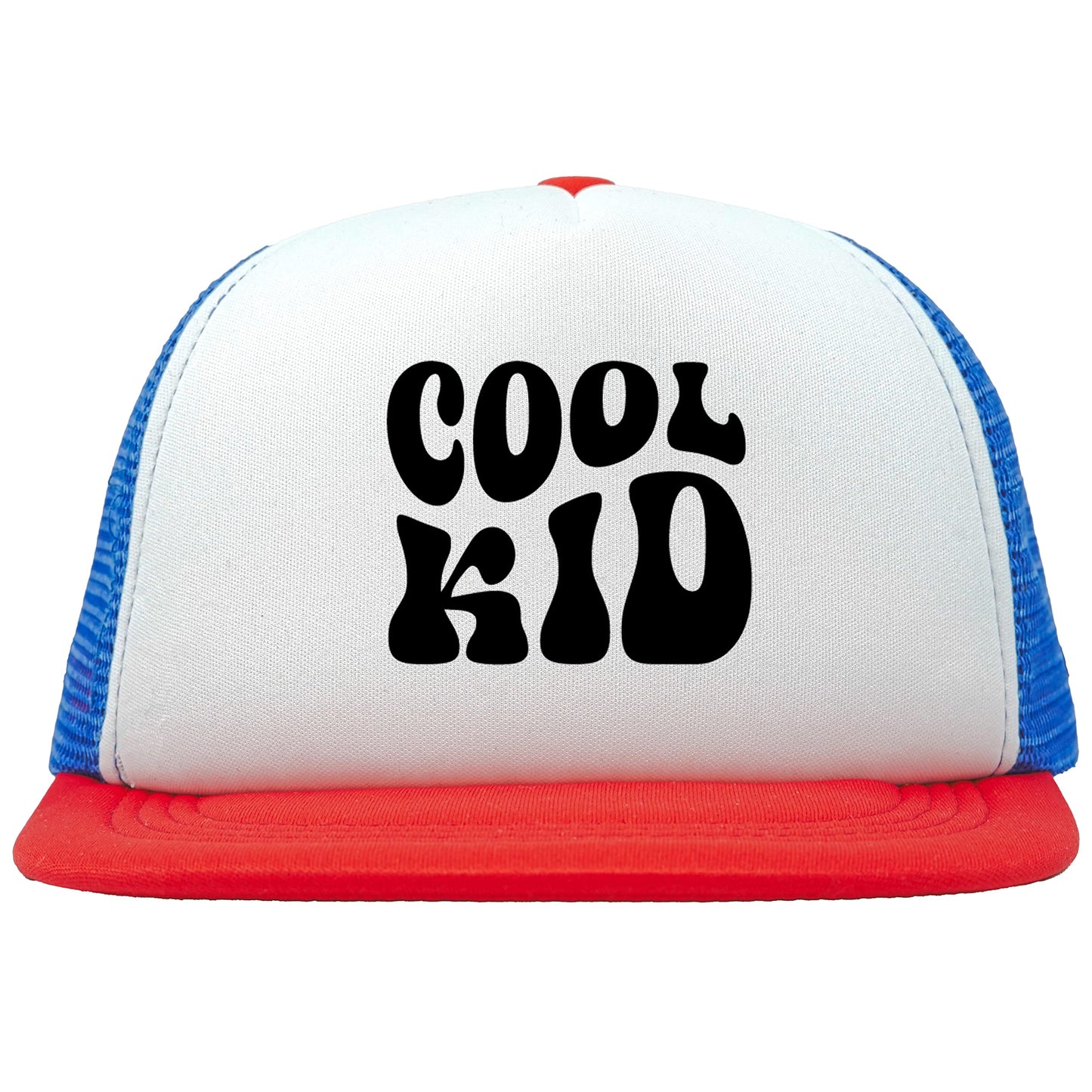 Kids Flat Brim Trucker Hat by Funky Junque