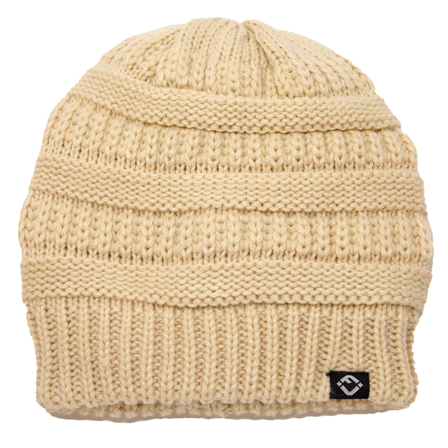 Satin Lined Ribbed Knit Beanie by Funky Junque