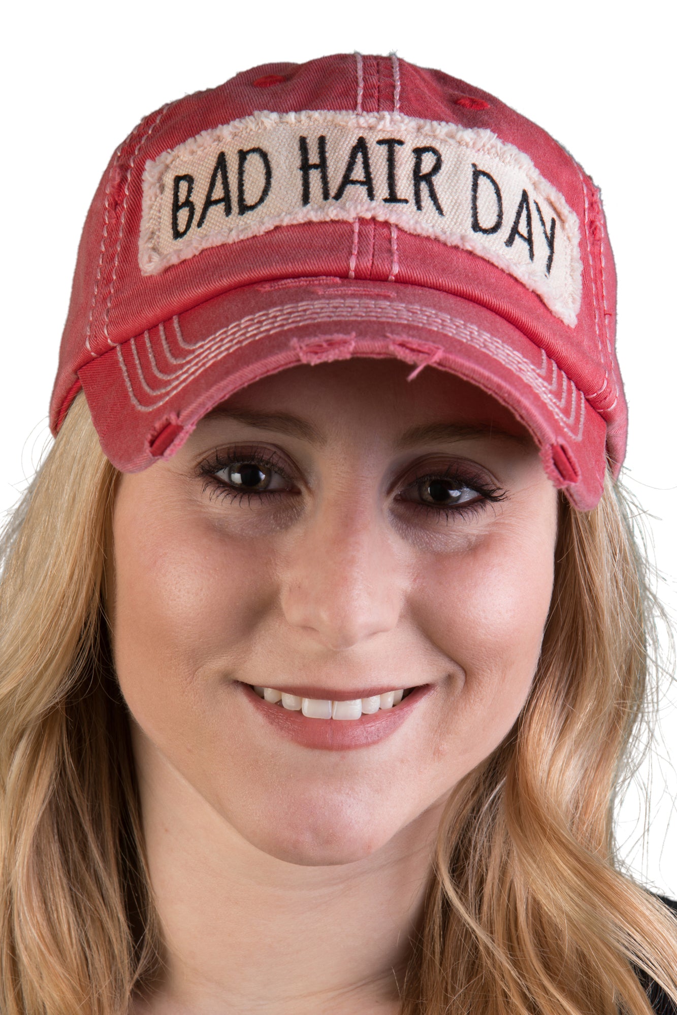 Distressed Ball Cap, Red – Everyday Chic Boutique