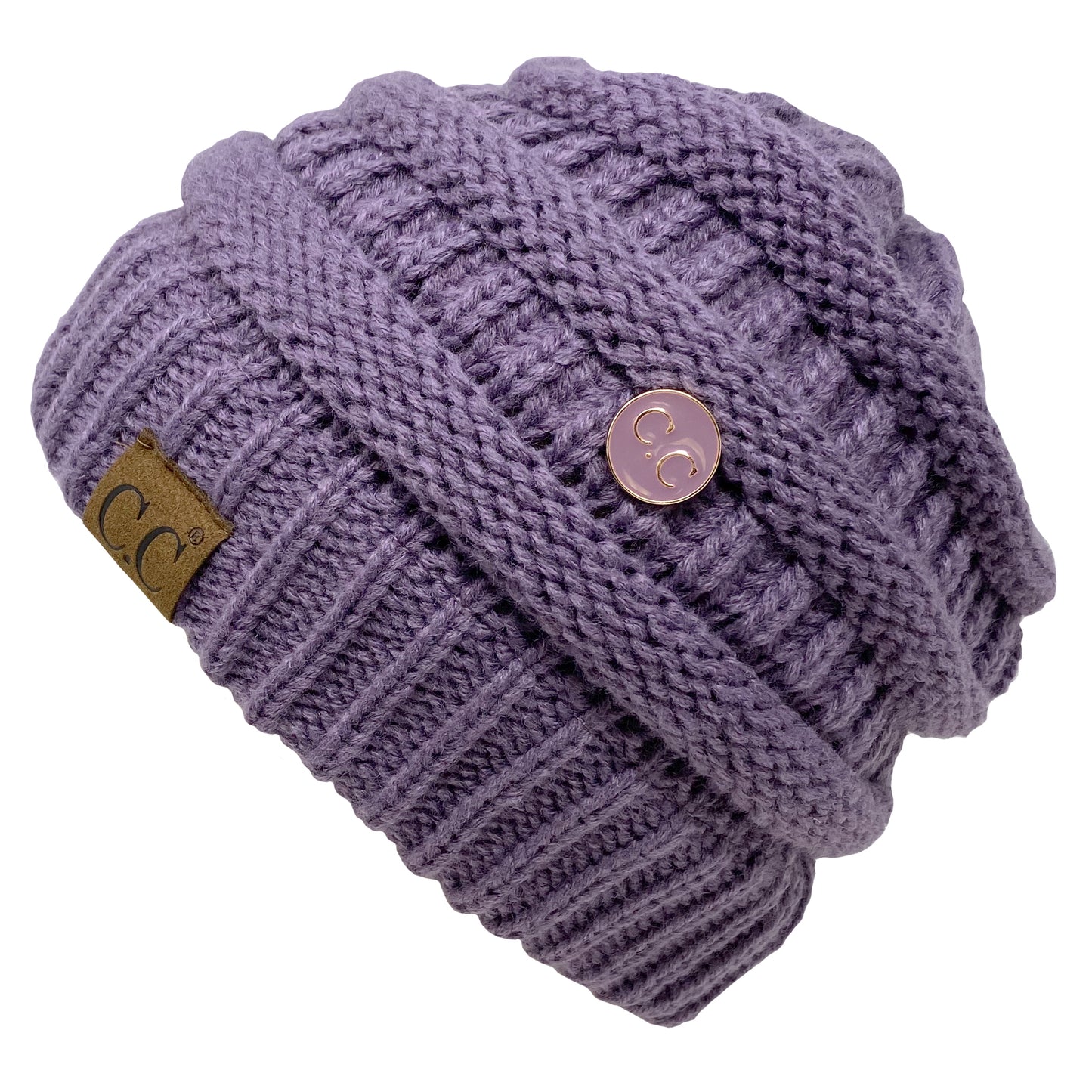 Slouchy Side Button Beanie by Funky Junque